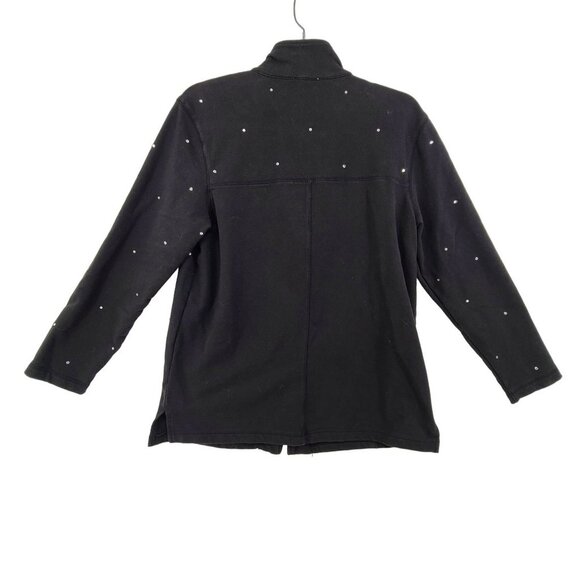 Quacker Factory Women's Full Zip Casual Jacket Black Size M - Picture 6 of 8